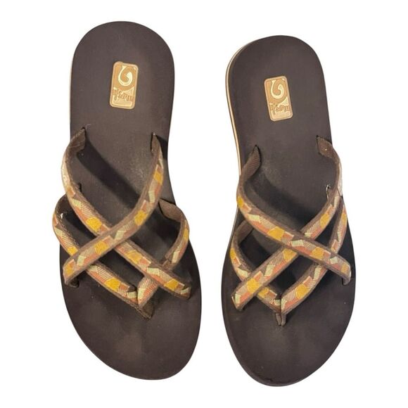 Teva Women Tribal Neutral Flat Outdoor Sport Sandal Cushion Comfort Size 7 - Picture 5 of 8